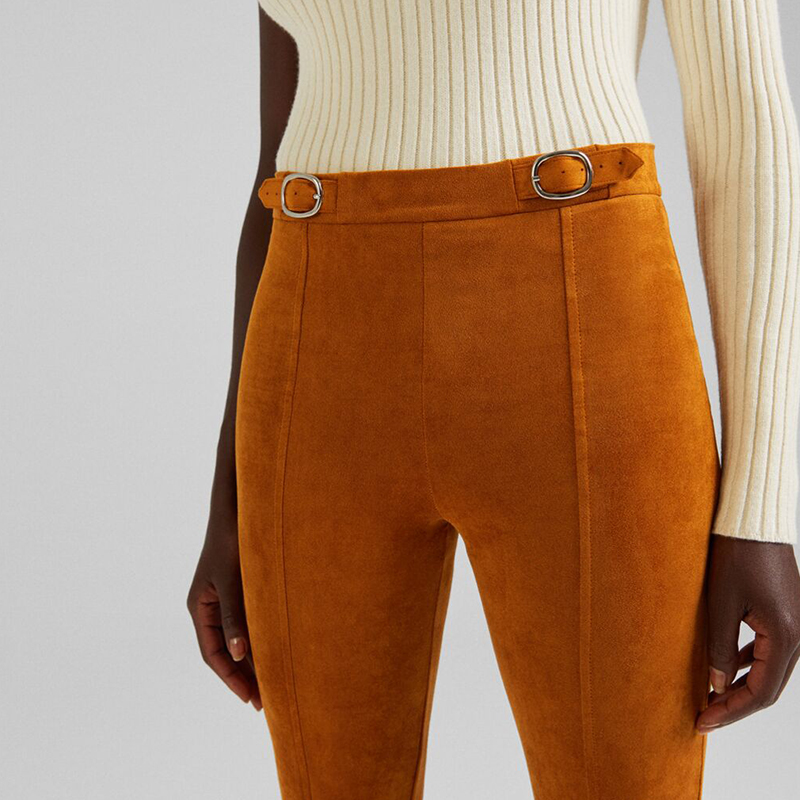 Pleated flared pants