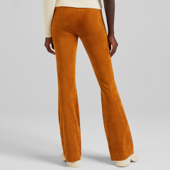Pleated flared pants
