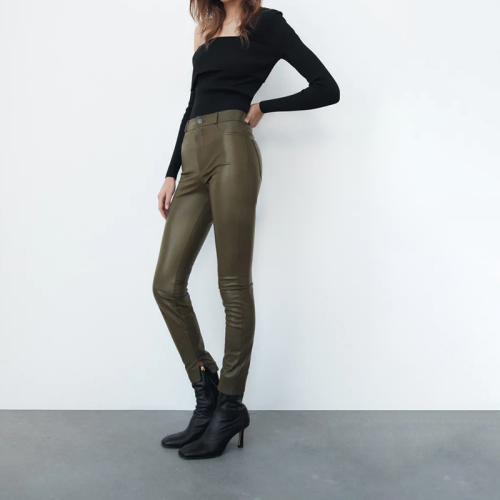 Faux leather leggings