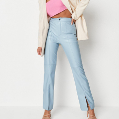 Split front straight leg trousers