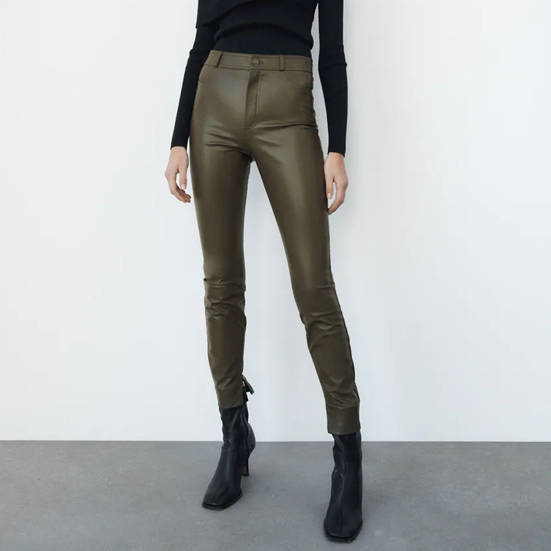 Faux leather leggings