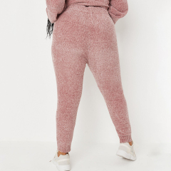 Plus size rose cropped hoodie and pants