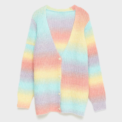 Oversized multicolor cardigan