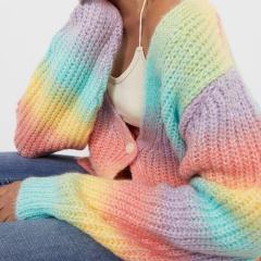 Oversized multicolor cardigan