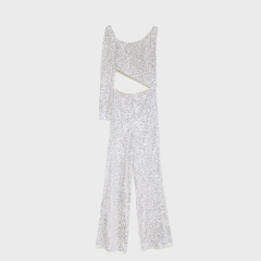 Sequin cutout jumpsuit