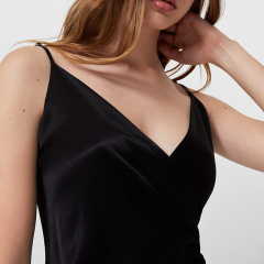 Draped strap midi dress