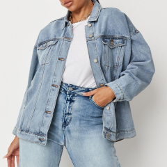 Plus size blue jacket