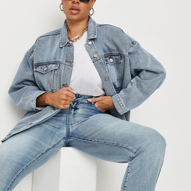 Plus size blue jacket