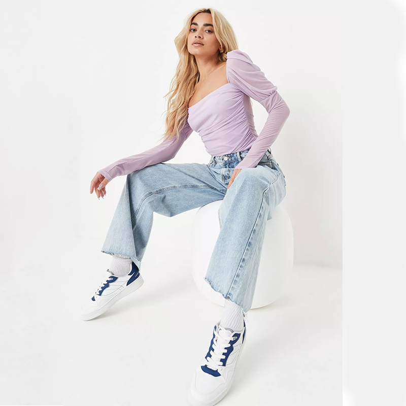 lilac milkmaid mesh bodysuit