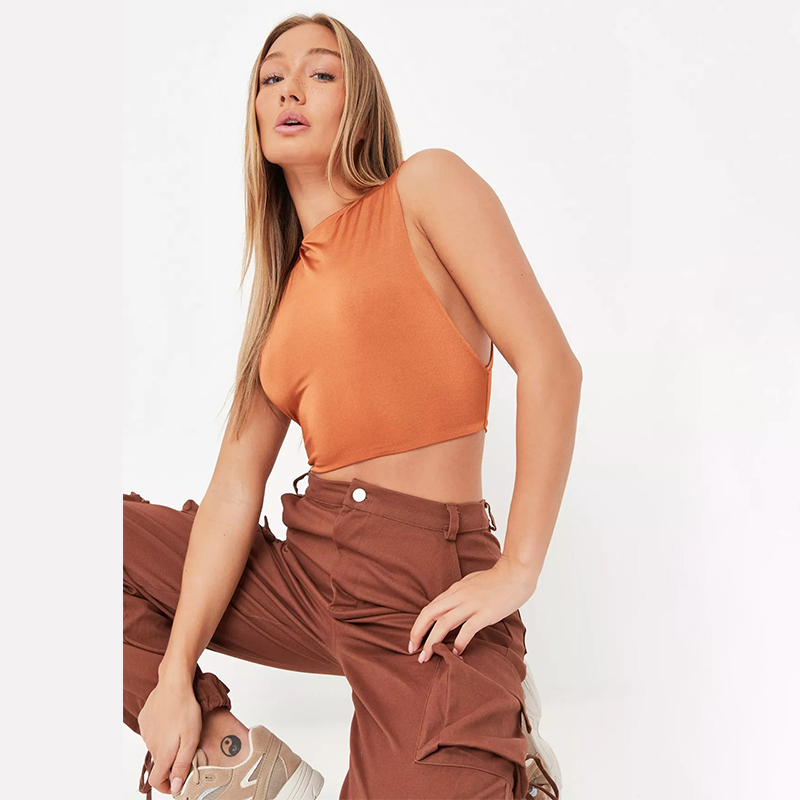 rust seamless slinky vest top