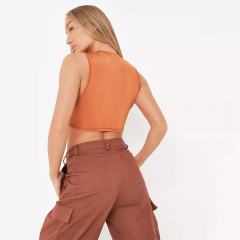 rust seamless slinky vest top