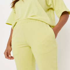 blue brushed back relaxed joggers