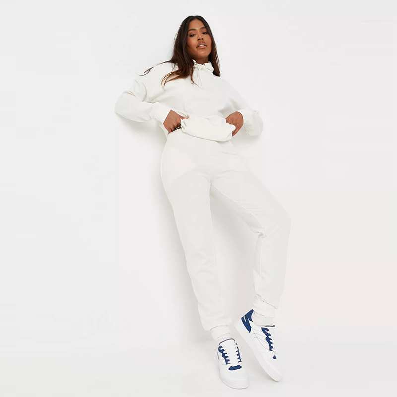 blue brushed back relaxed joggers