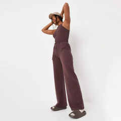 light blue loopback wide leg joggers