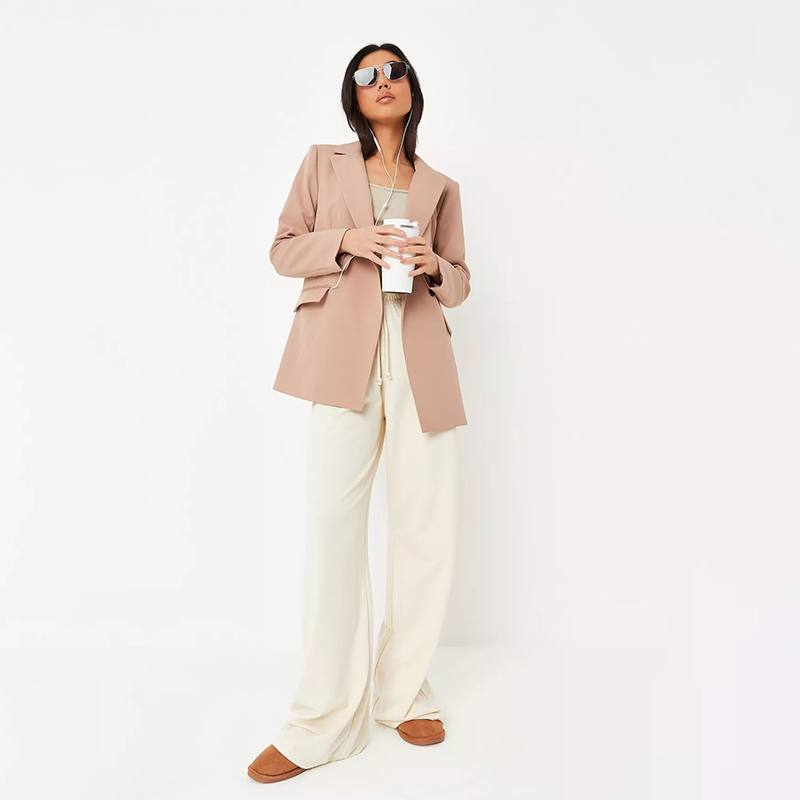 light blue loopback wide leg joggers