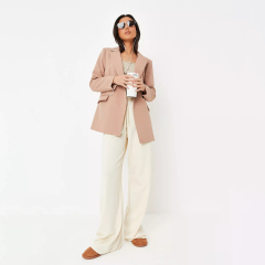 light blue loopback wide leg joggers