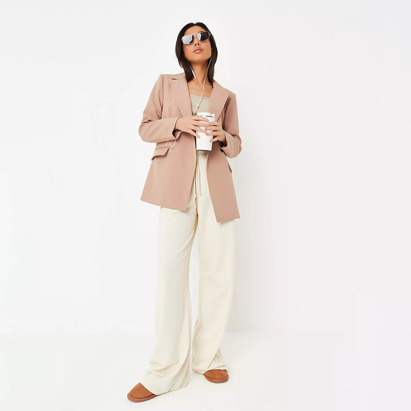 light blue loopback wide leg joggers