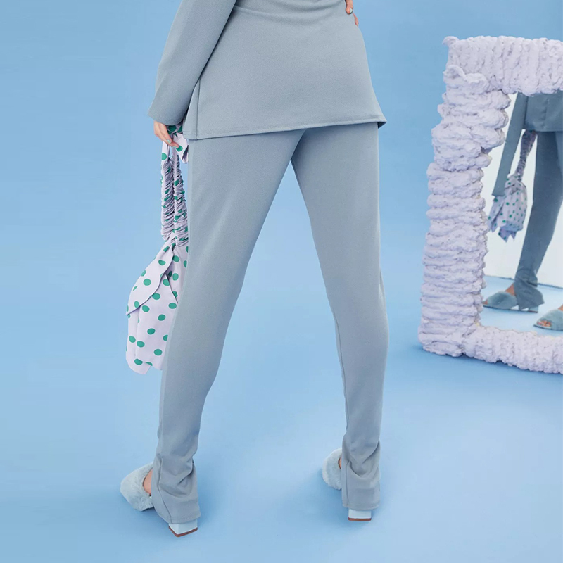 blue co ord jersey skinny trousers