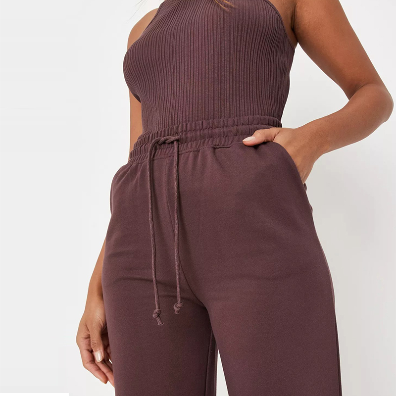 light blue loopback wide leg joggers