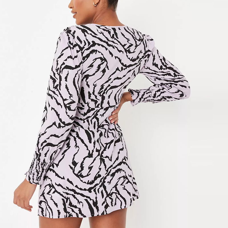 pink floral print ruffle tea dress