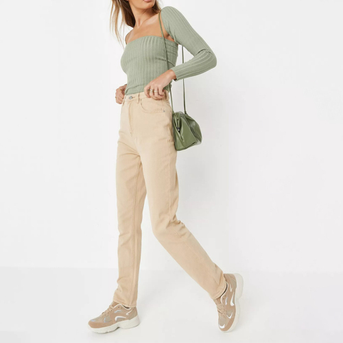 camel co ord straight leg jeans