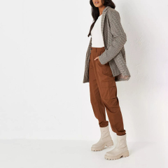 chocolate basic cargo trousers