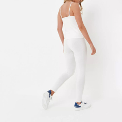 white basic leggings