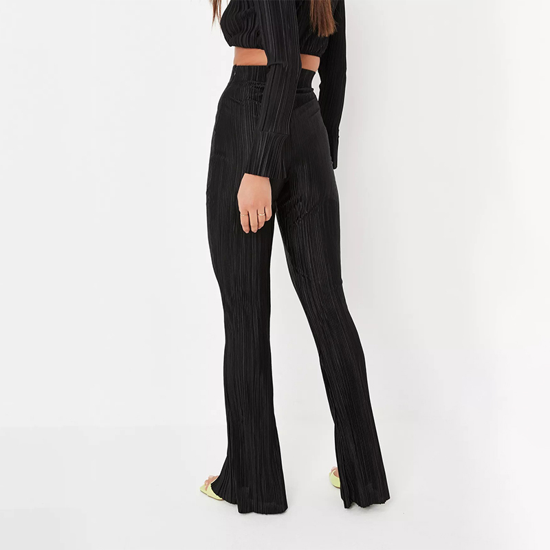 petite blue mesh ruched one shoulder midi black co ord split hem fitted flared trousers