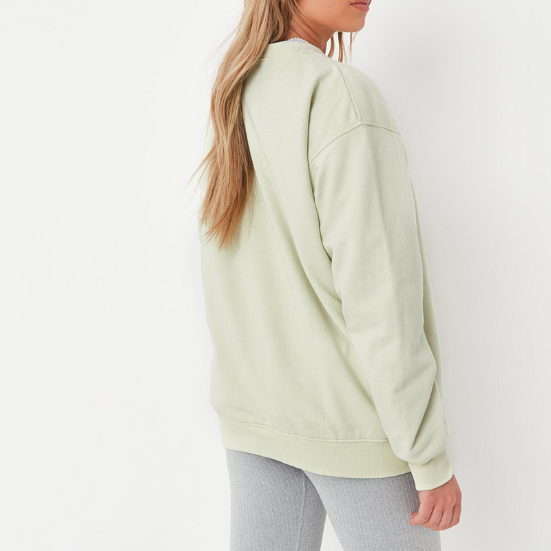 lime oversized positive slogan sweatshirt