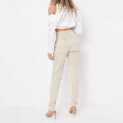 tall sand riot high waisted raw hem mom jeans