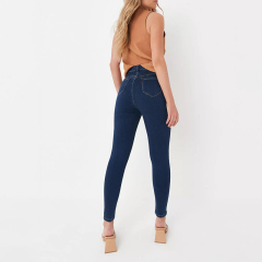 recycled petite blue vice skinny jeans