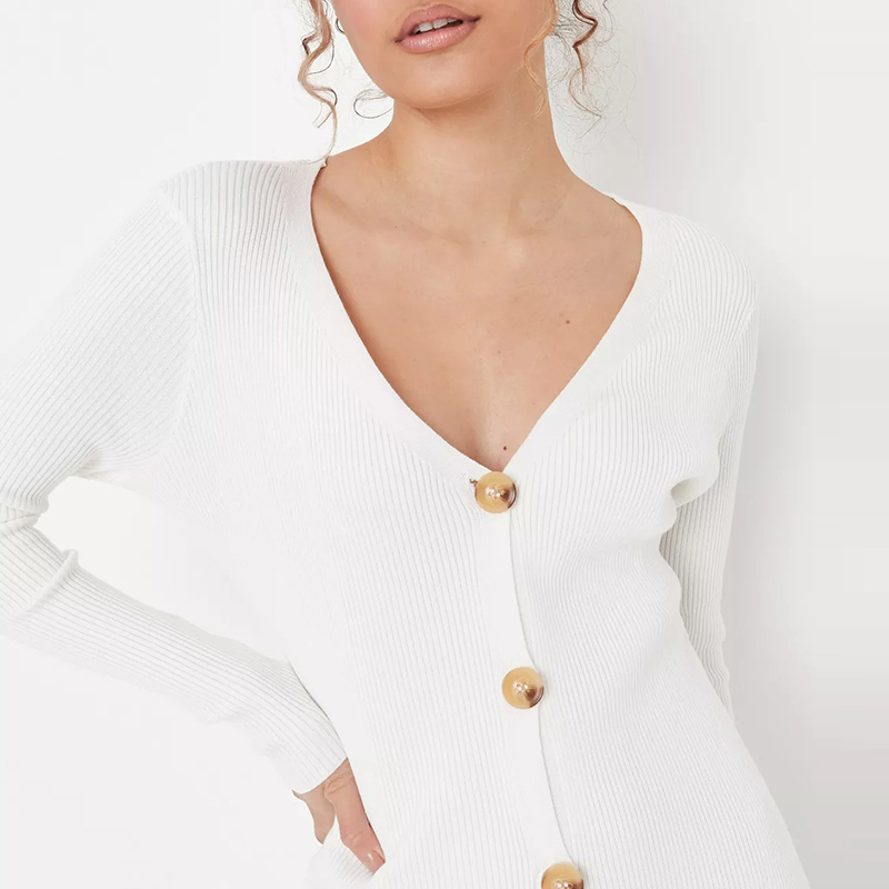 tall white button front knit midi dress
