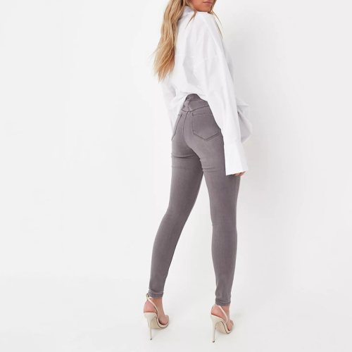petite grey vice skinny jeans