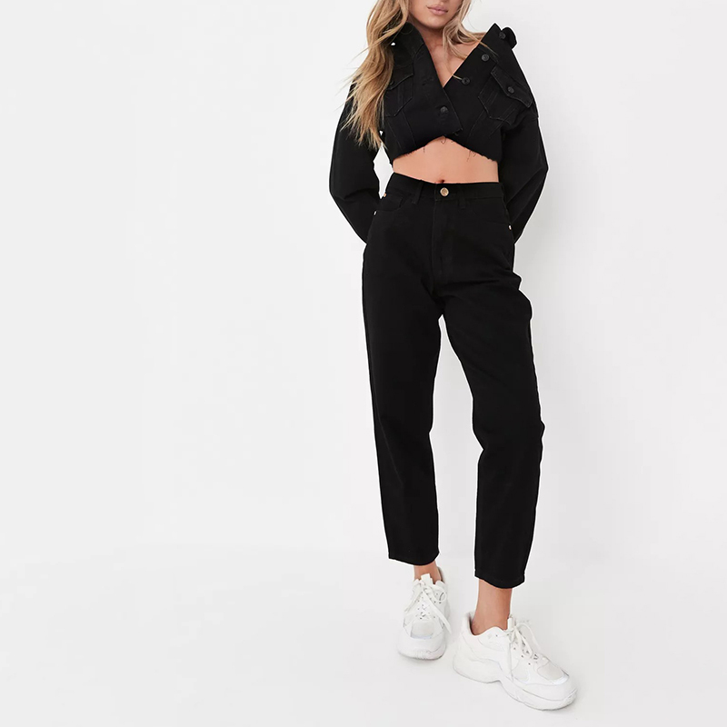 petite black riot mom jeans