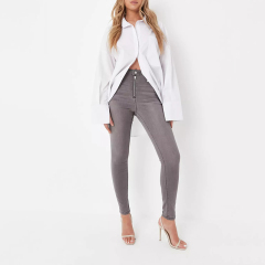 petite grey vice skinny jeans