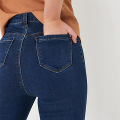 recycled petite blue vice skinny jeans