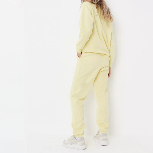 beige brushed back sweatshirt and joggers co ord set