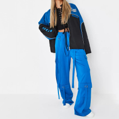 blue extreme pocket cargo joggers