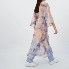 Printed Midi Kimono Dress