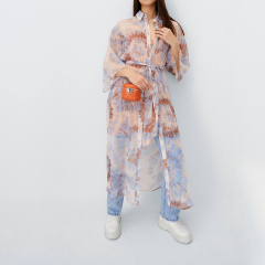 Printed Midi Kimono Dress