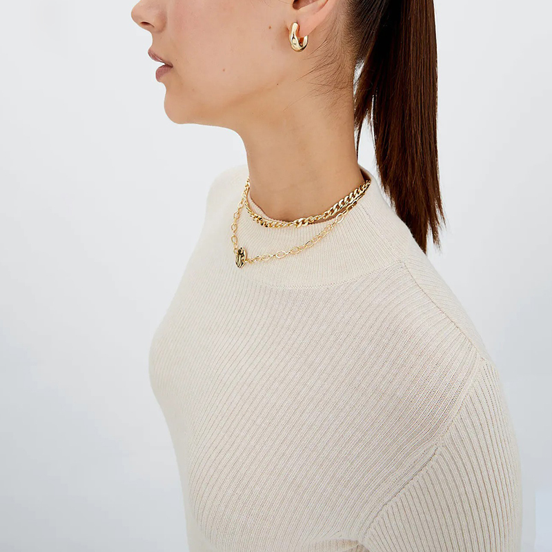 mid-length knitted dress