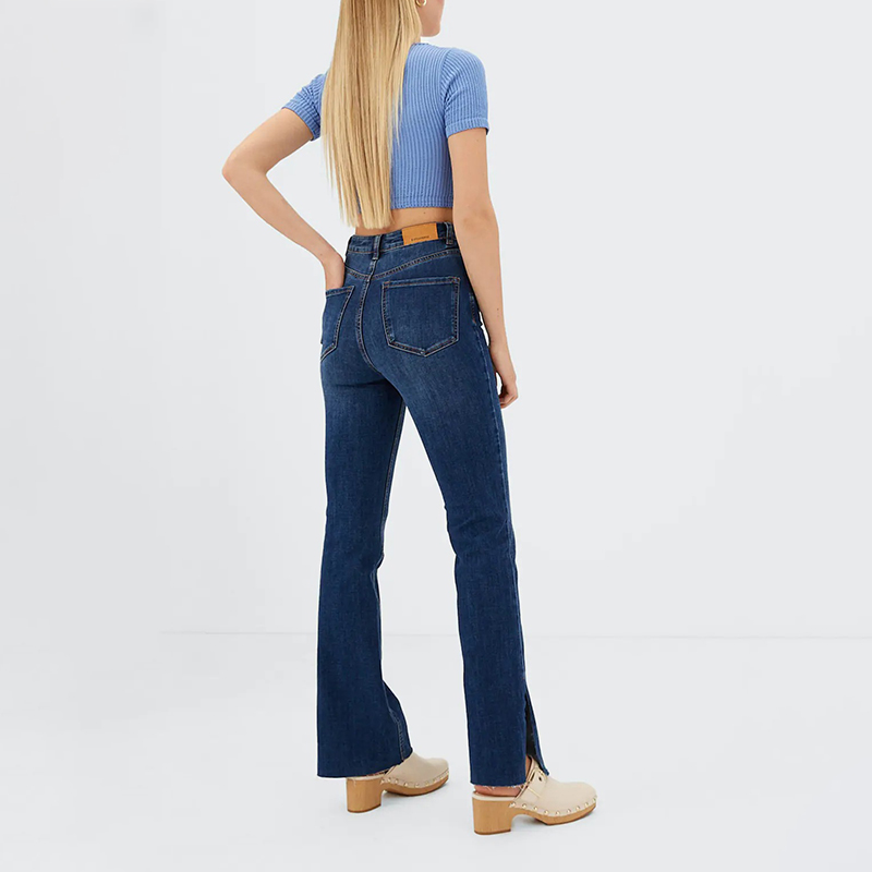 Slim Fit Slit Flare Jeans