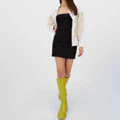 Crop Neck Corset Dress