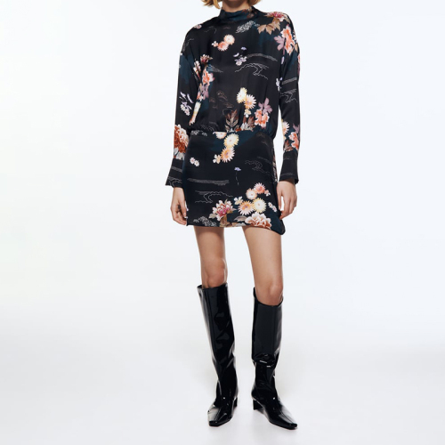 PRINTED MINI DRESS