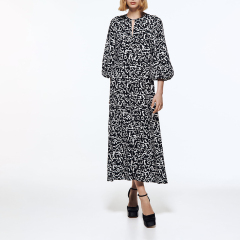 PRINTED MIDI DRESS