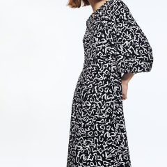 PRINTED MIDI DRESS