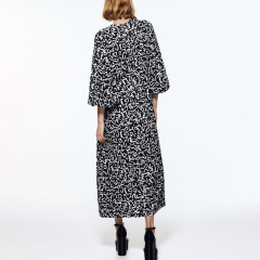 PRINTED MIDI DRESS