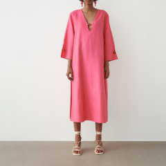 linen kaftan dress