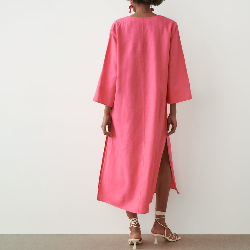 linen kaftan dress