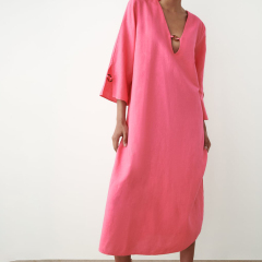 linen kaftan dress